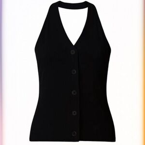 Elegant Black Women's Halter Top